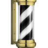 Стійка рекламна Barbers Pole золото